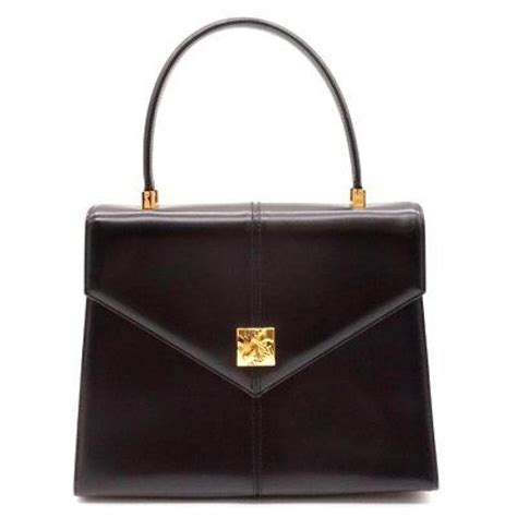 Borsa a mano Yves Saint Laurent nera vintage anni 80 